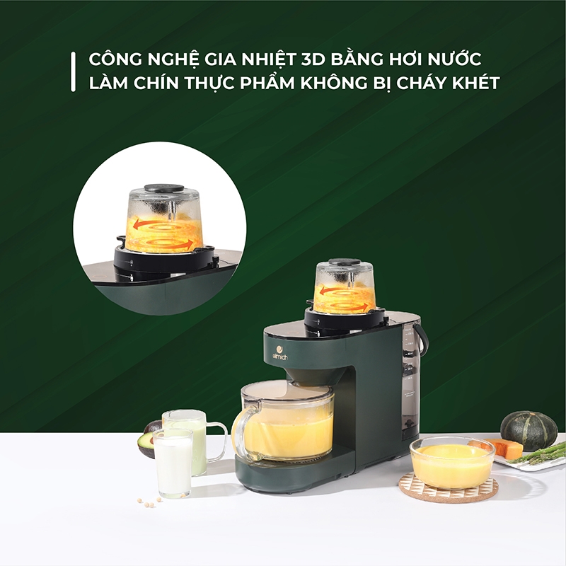 Máy xay nấu đa năng 6 trong 1 Elmich BLE-3901, hàng chính hãng (Elmich - thương hiệu CH Séc) - Bảo hành chính hãng 2 năm.