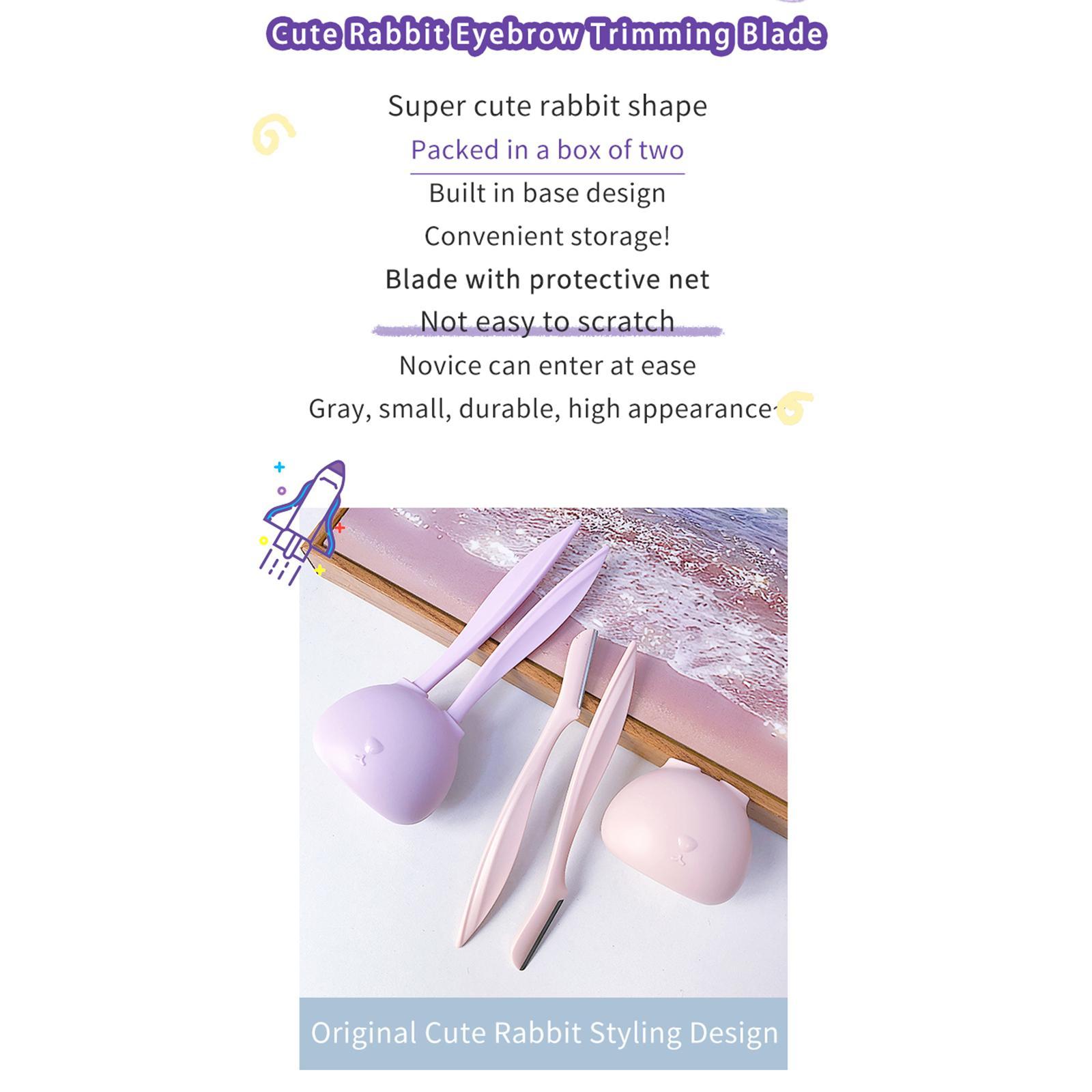 2Pcs Multipurpose Eyebrow Shaper Groomer Trimming Handheld Manual for Travel