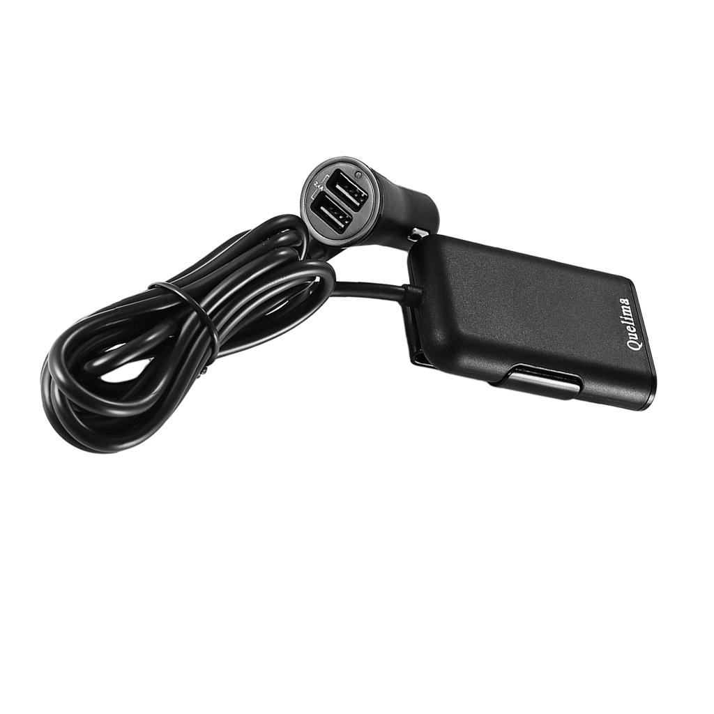 Universal Car Charger Power Supply Cord with .0 4 USB Ports Adapter