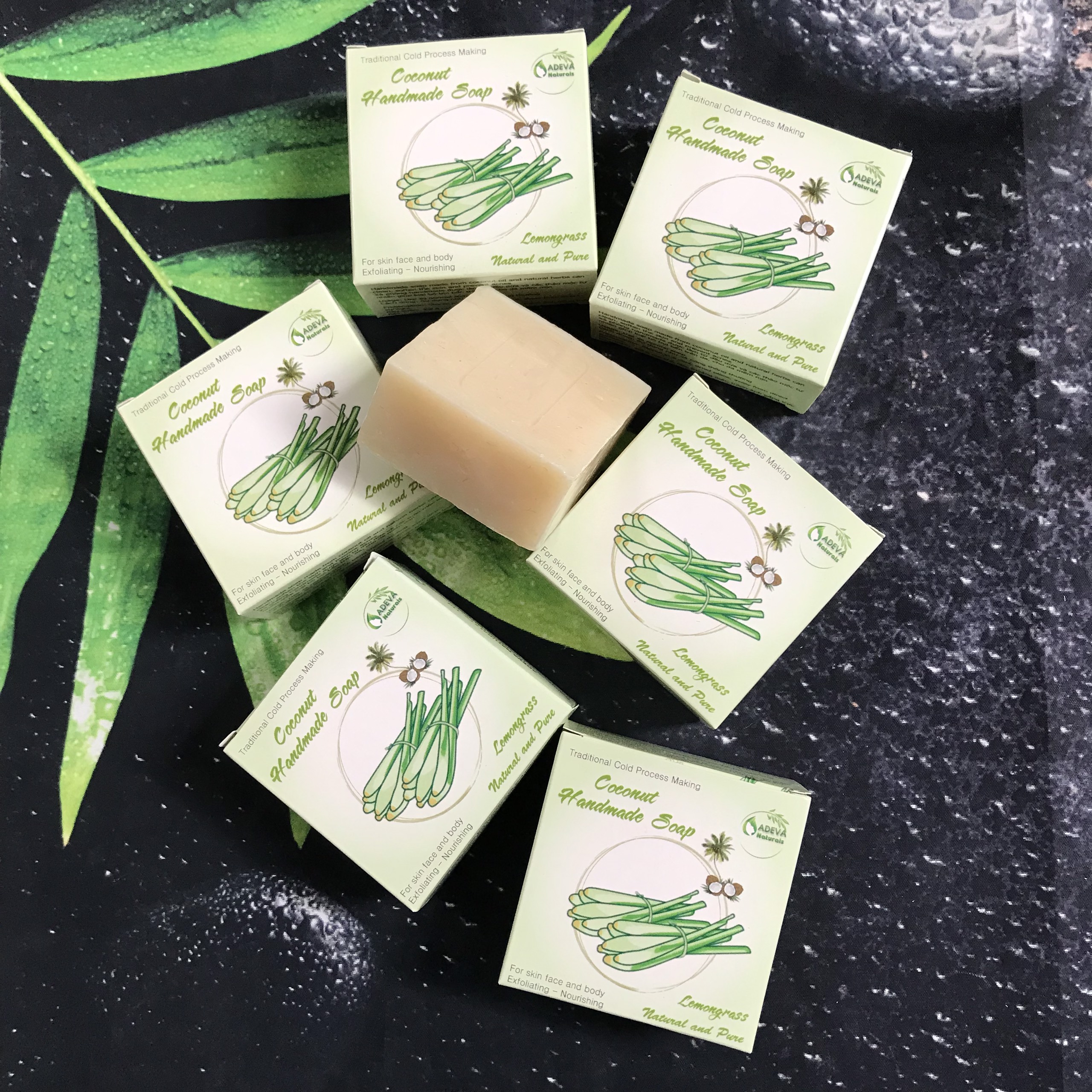 Xà phòng handmade Sả - Set 6 soap Adeva Naturals