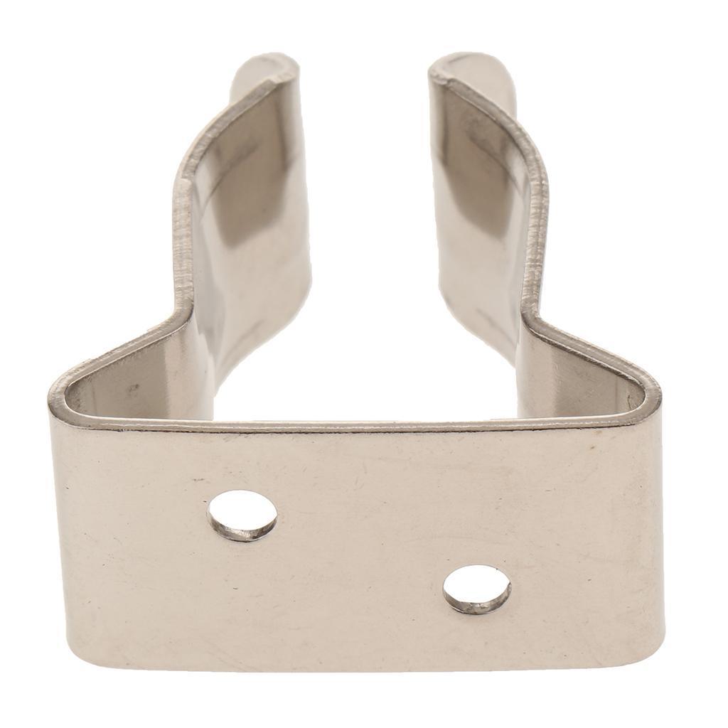 2 Pieces Stainless Steel Boat Hook Holder Clips -5/8inch to 1inch
