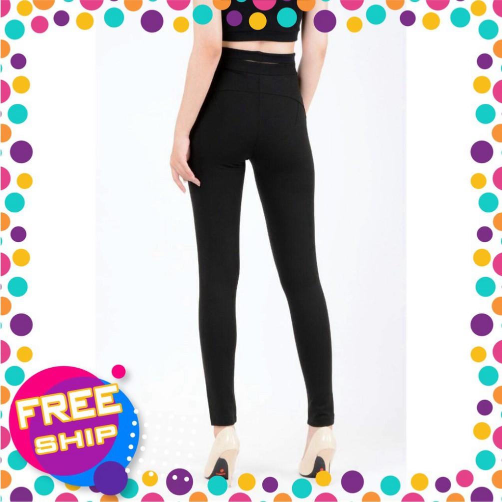 Quần Legging Nâng Mông Ôm Dáng Cạp Cao Chất Vải Dày Dặn Siêu Mềm Mịn