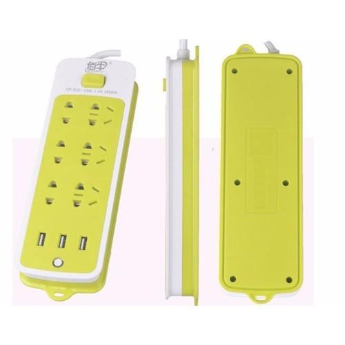 Ổ điện xanh Lá 3 cổng USB loại XỊN