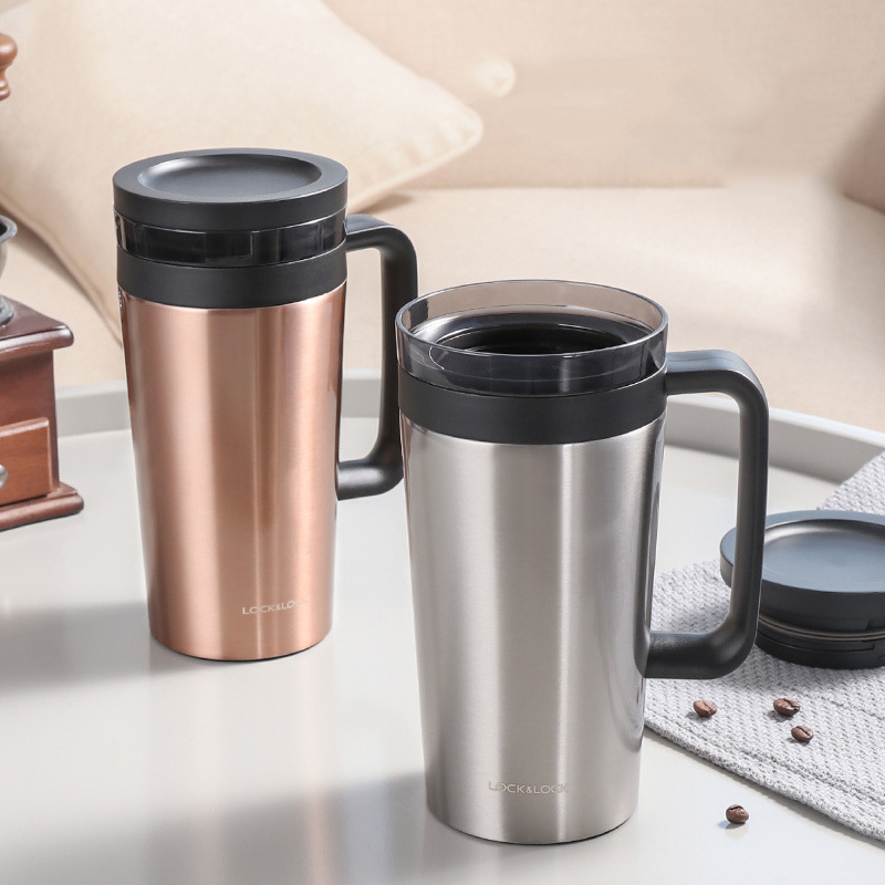 Ly giữ nhiệt Lock&Lock Coffee Filter Mug LHC4197 580ml - Hàng chính hãng, Có lưới lọc trà, Coffee bằng Inox, Chất liệu thép không gỉ, Giữ nóng hoặc giữ lạnh tốt Kèm ống hút Inox 304