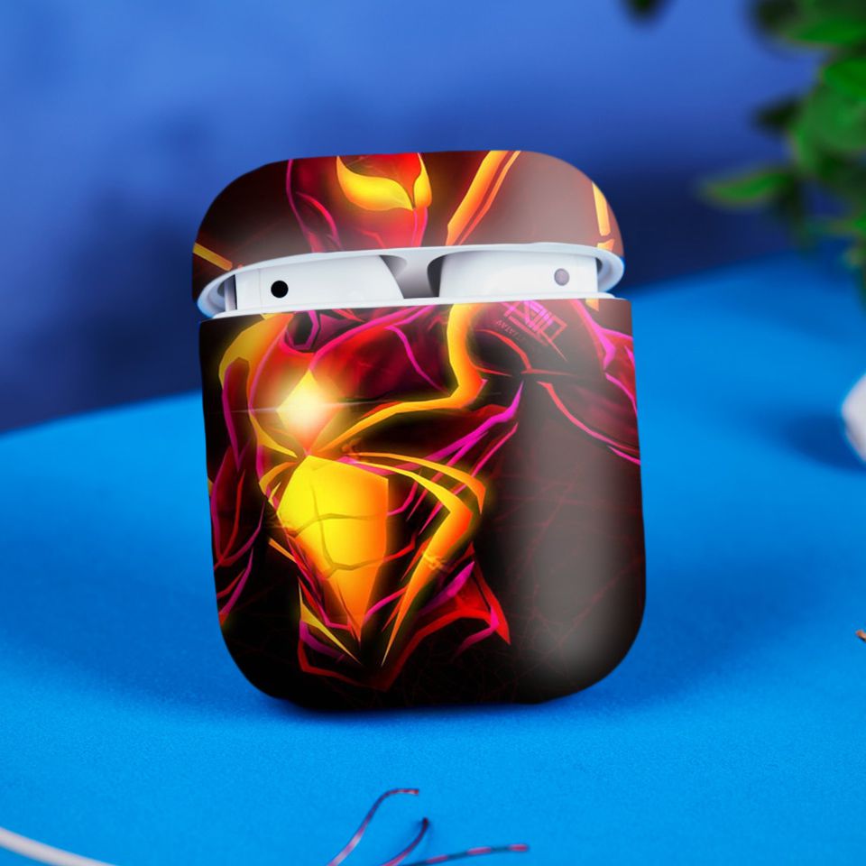 Miếng dán skin chống bẩn cho tai nghe AirPods in hình siêu anh hùng - SAH0076 (bản không dây 1 và 2