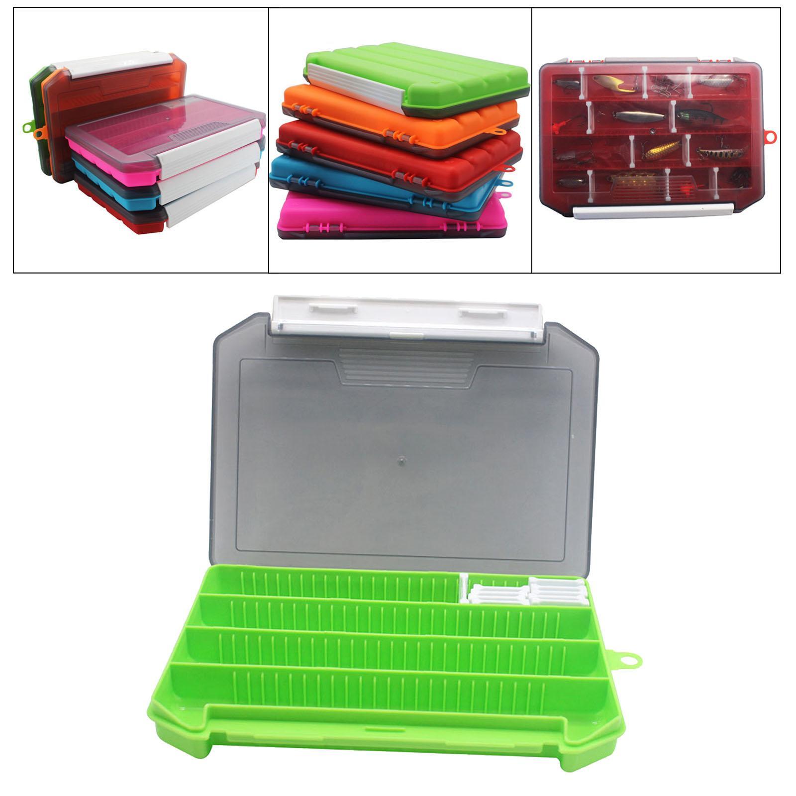 Fishing Box Tray Organizer Case Fishing Baits Hooks Rig Green