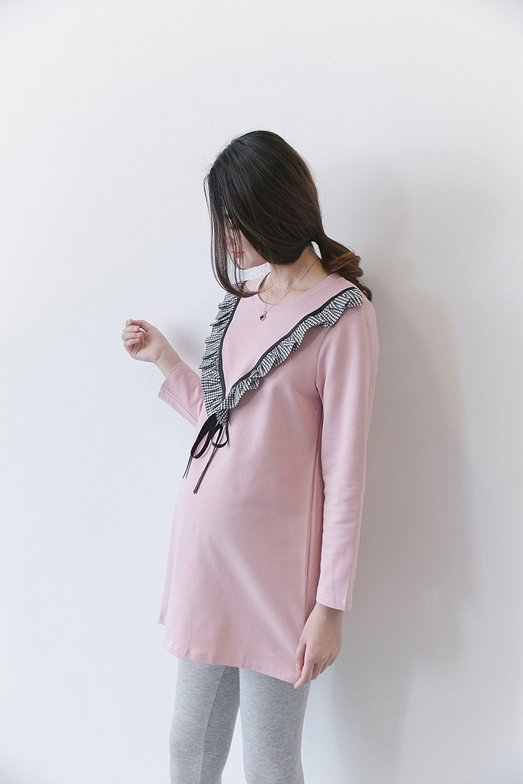 Áo bầu thu đông dáng dài thun cotton AB1197