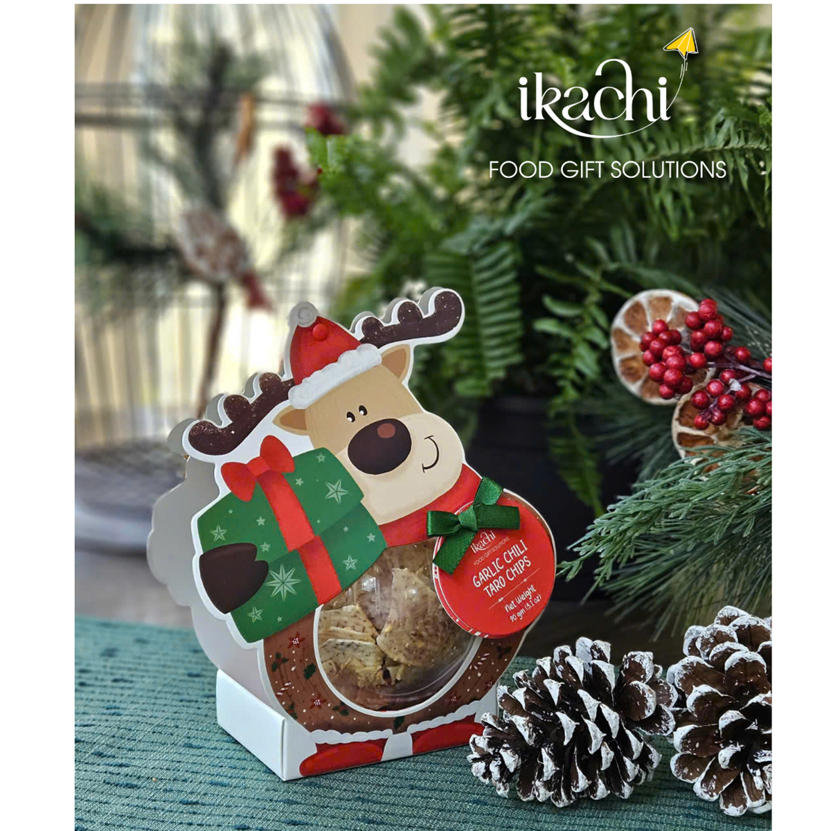 Hộp Quà Giáng sinh xanh &quot;Happy Reindeer - Tuần lộc Hạnh Phúc&quot; - Quà tặng Noel ý nghĩa cho gia đình, doanh nghiệp