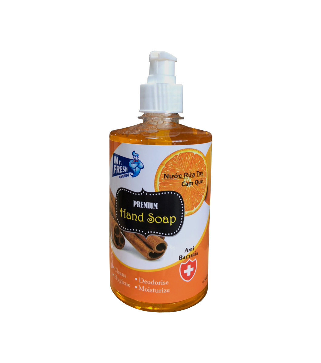 Combo 2 chai nước rửa tay Hand Soap 500ml Hương Cam Quế Và ,Xả Chanh