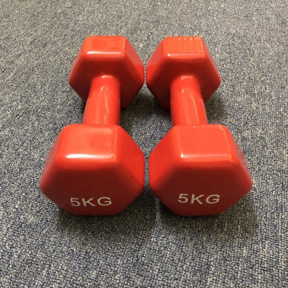 Tạ tay nữ bọc cao su 5kg cao cấp nhập khẩu tập Gym,dumbbell, tạ mini - (5kg x 2 chiếc)giao màu ngẫu nhiên