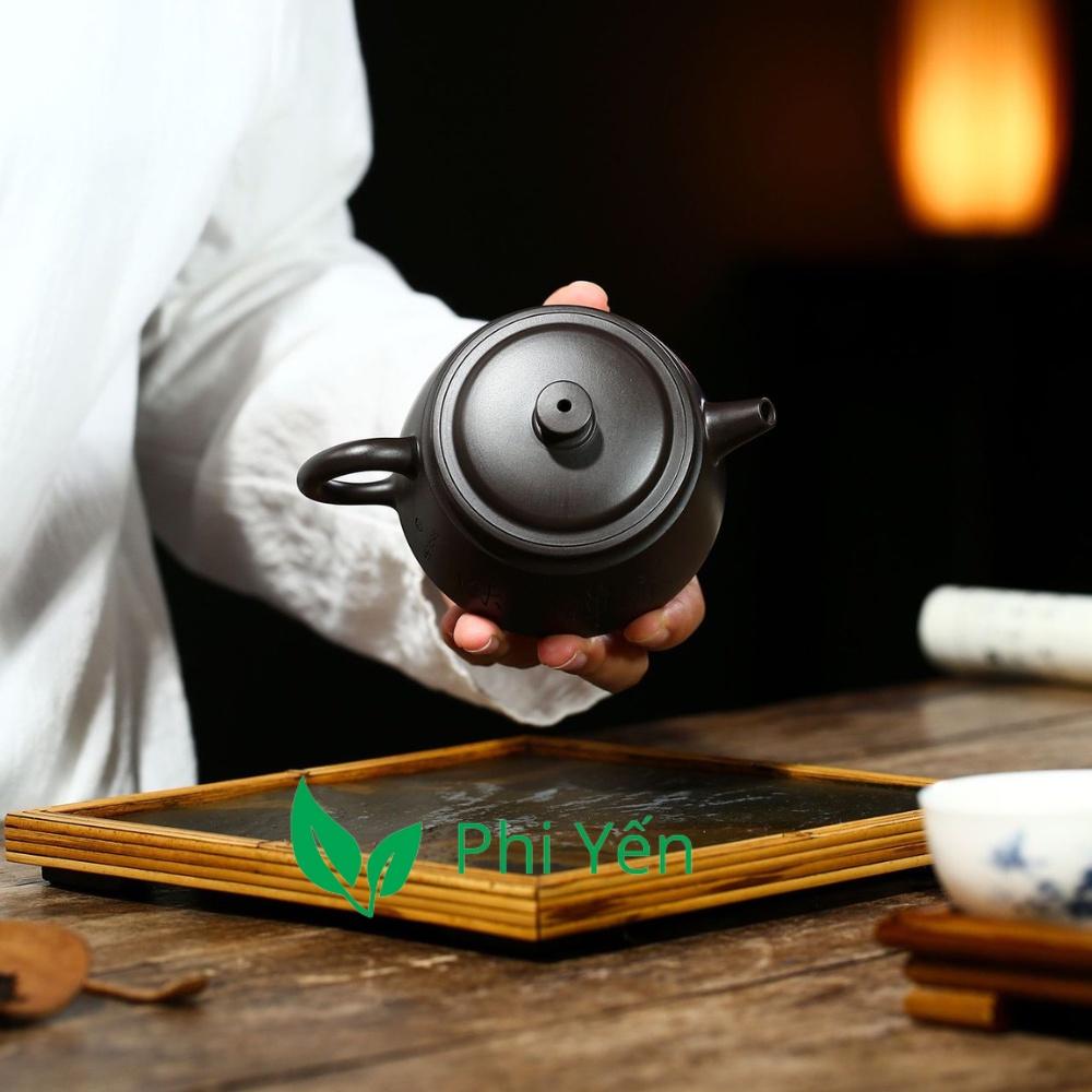 Ấm trà Tử sa Hắc sa Thạch biều 200ml hàng siêu VIP HSTB140205
