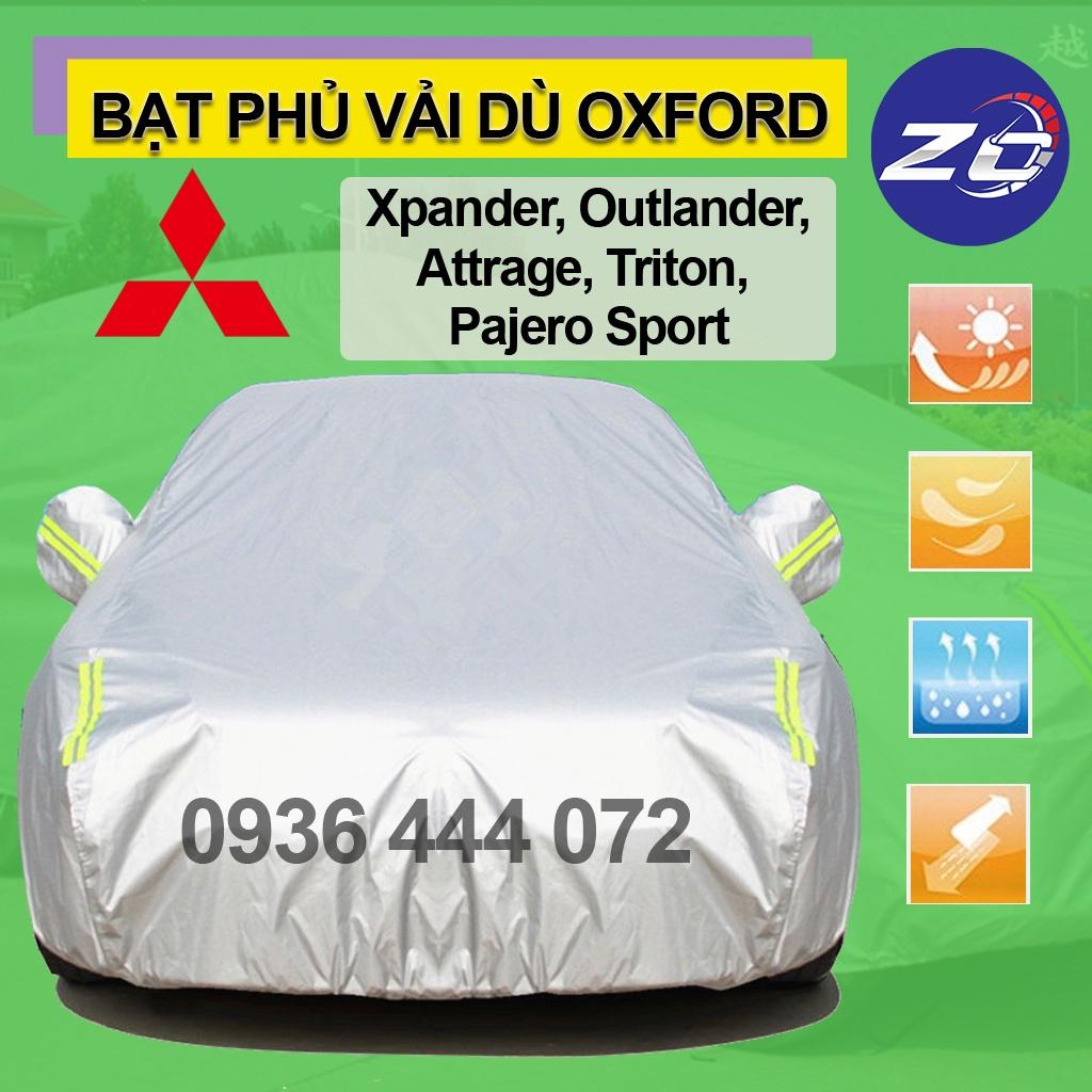 Bạt phủ xe Mitsubishi Outlander, Xpander, Attrage, Pajero, Triton áo trùm che phủ xe hơi, bạc phủ trùm oto vải dù oxford