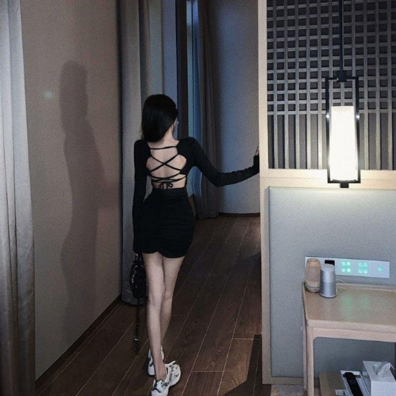 ĐẦM BODY TAY DÀI ÔM SÁT KHOE DÁNG QUYẾN RŨ
