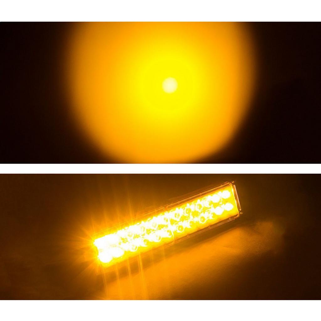 2xCar SUV Lens Cover Snap Housing for Straight Curved LED Light Amber