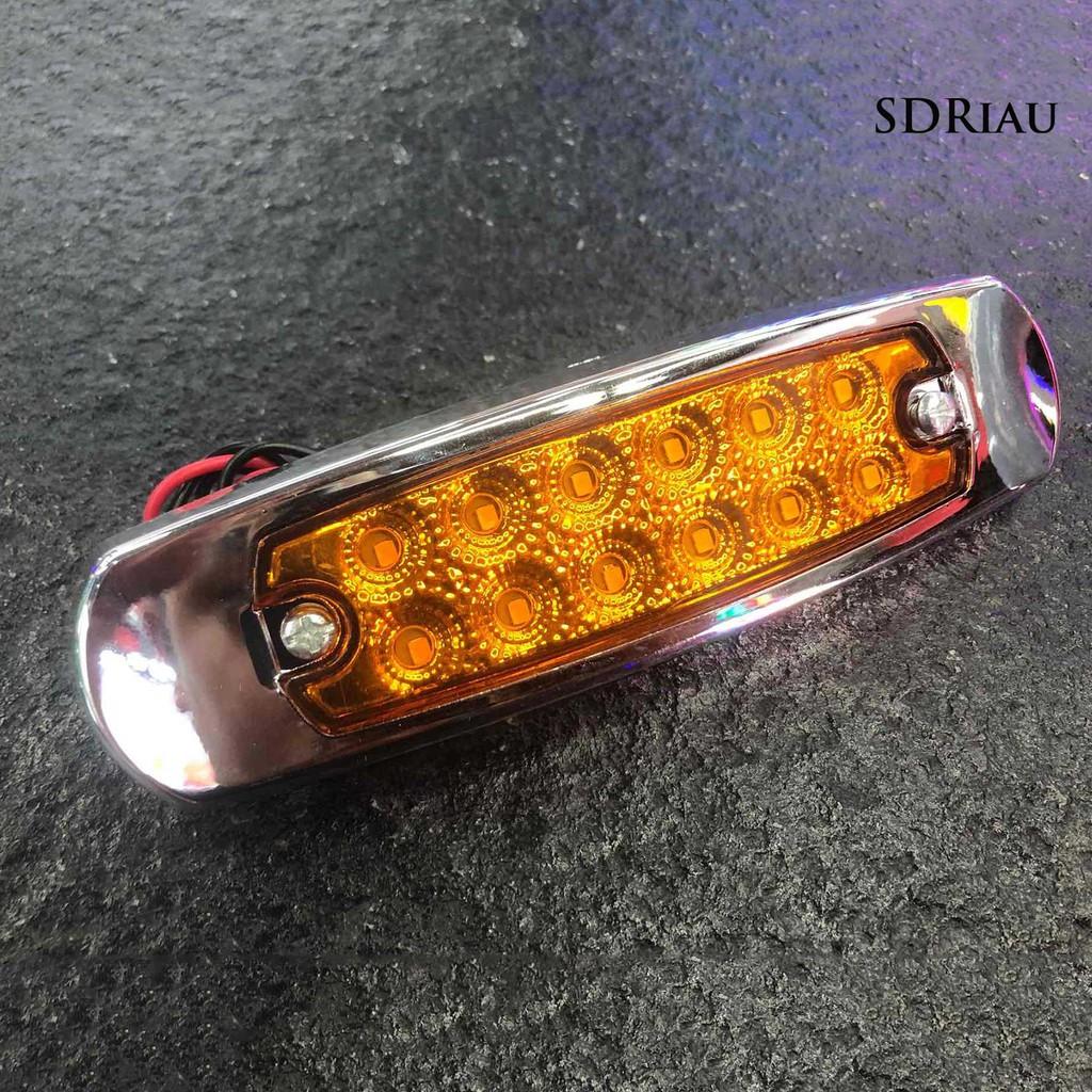 Set 2 Đèn Led Chống Nước Chống Bụi 24v / 12v 6000k Dành Cho Xe Hơi / Xe Tải