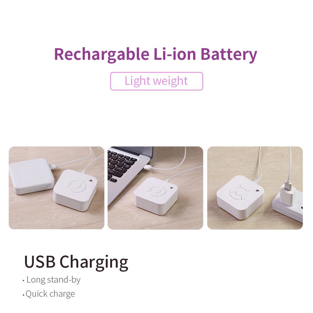 Máy tạo âm thanh Sleep Soother với 9 âm thanh êm dịu giúp nhanh chóng chìm vào giấc ngủ,nhỏ và nhẹ sạc USB