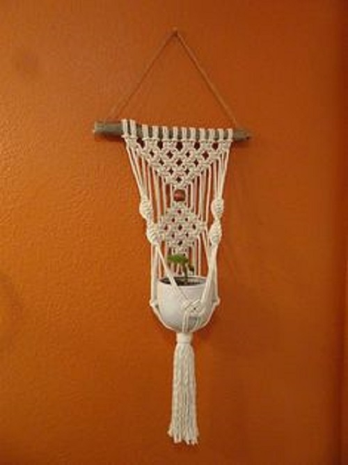 1 dây tết macrame treo tường trang trí chậu cây cảnh