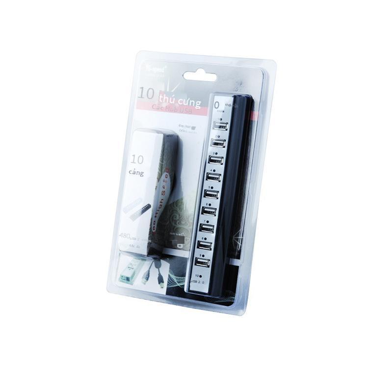 Đảm bảo chất lượng Hub 10 cổng USB hàng cắm Hub USB 2.0 số lượng lớn thuận lợi cổng mở rộng USB 10 cổng