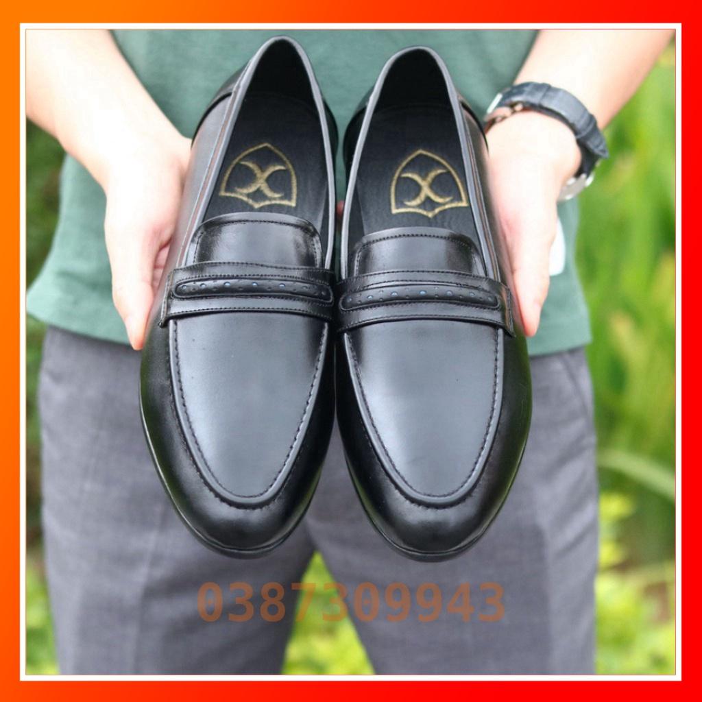 Giày Lười Nam Công Sở Cao Cấp - Da LÌ - Đế Khâu Chắc Chắn - Mã X084