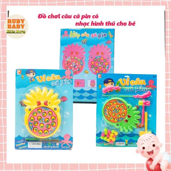 Đồ chơi câu cá pin có nhạc hình thú cho bé - đồ chơi trẻ em giải trí