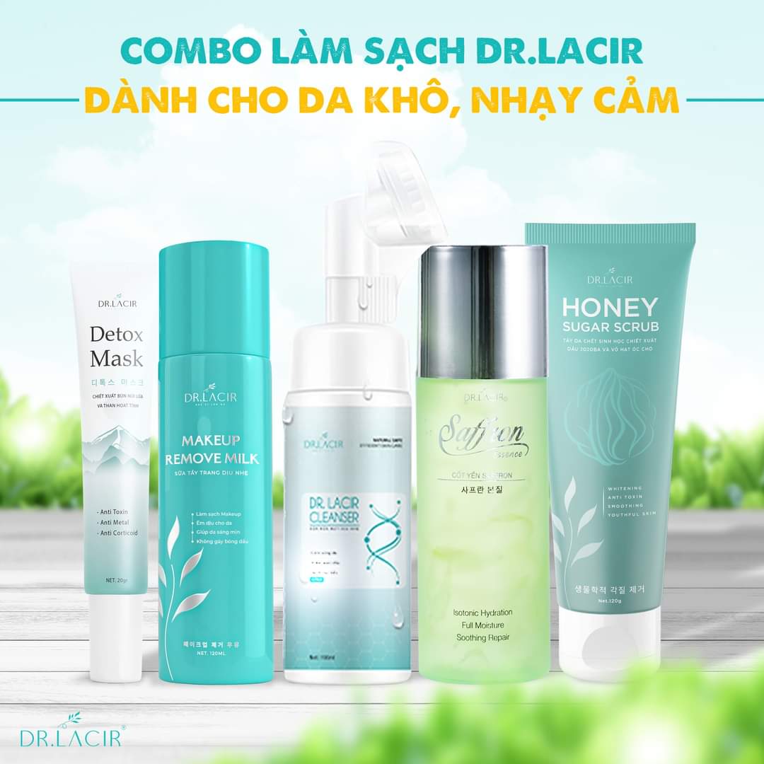 COMBO LÀM SẠCH DÀNH CHO DA YẾU, DA KHÔ