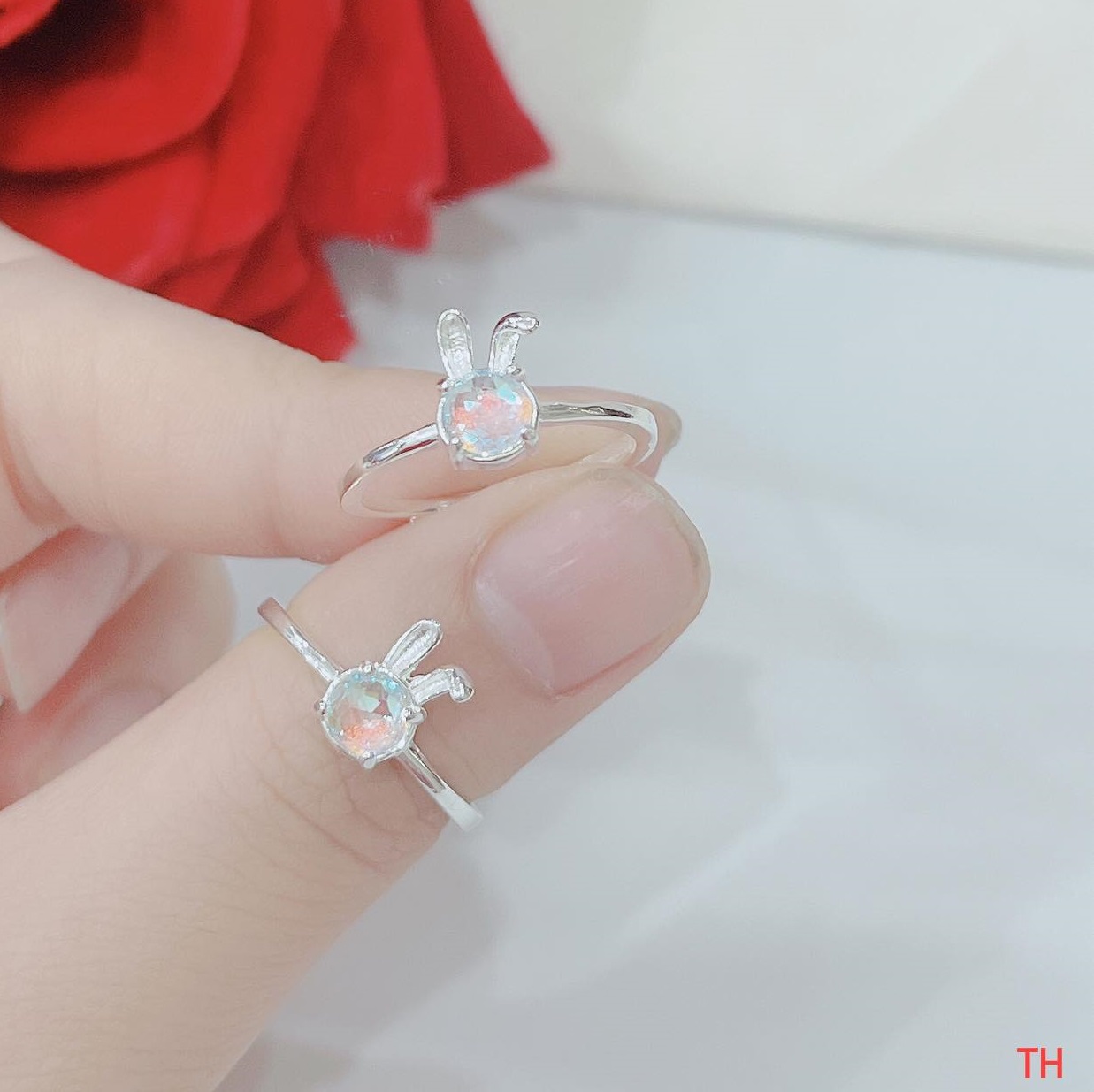 Nhẫn bạc nữ hình thỏ freesize chất liệu bạc s925 MS060t