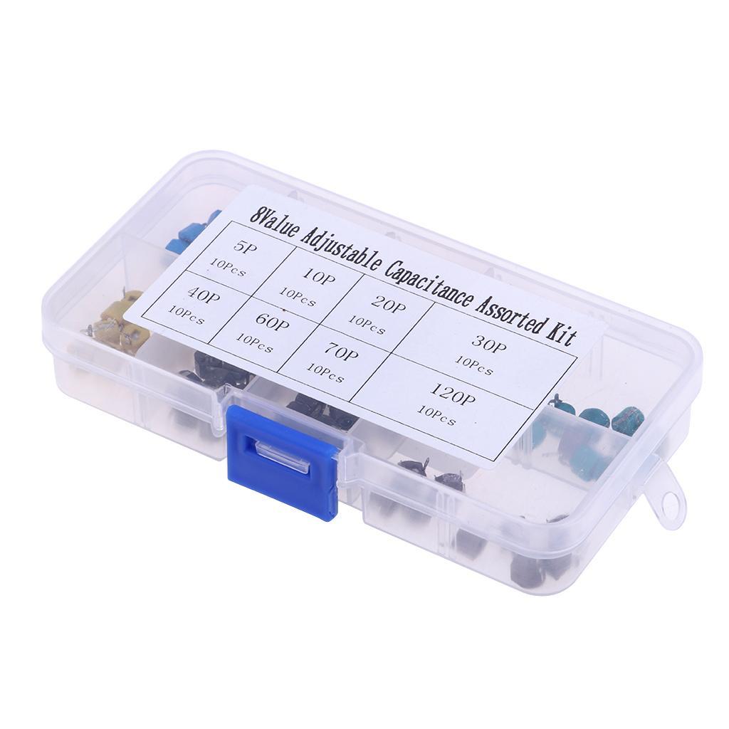 Trimmer Capacitors Assorted Box Kit 8 Values X 20 Piece