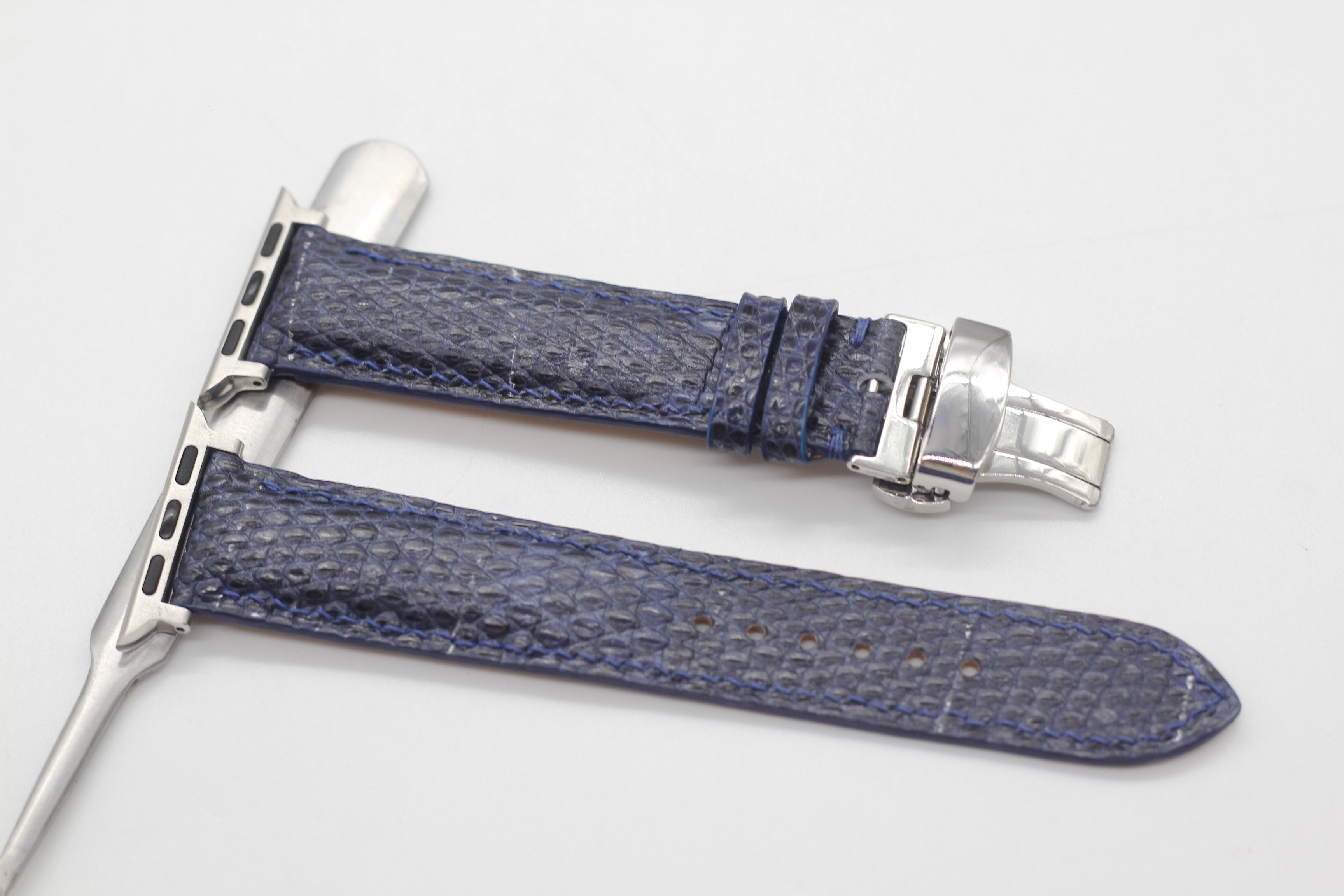 DÂY DA KỲ ĐÀ THẬT HANDMADE HÀNG CHÍNH HÃNG SONGHAN LEATHER , DÂY ĐEO THAY THẾ CHO APPLE WATCH PHÙ HỢP CÁC DÒNG SERIES 1-2-3-4-5-6-SE-7, SẢN PHẨM KÈM ADAPTER KÈM KHÓA AWLZ-02