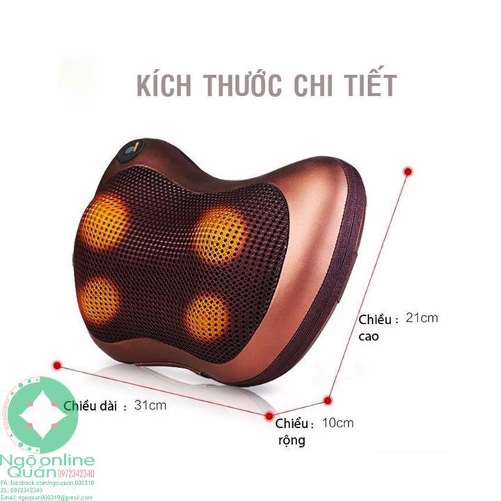 GỐI MASSAGE HỒNG NGOẠI 8 BI MADE IN JAPAN