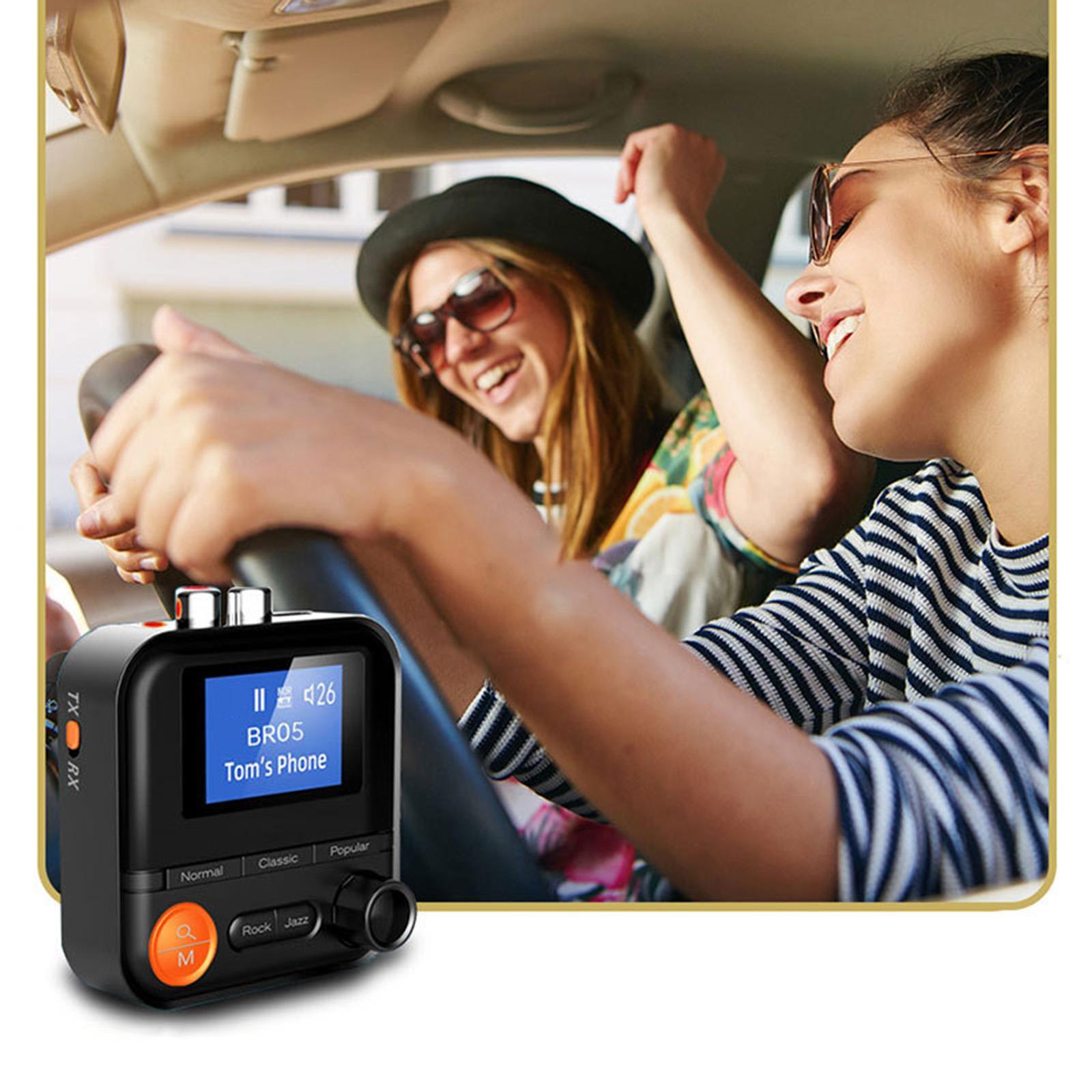 Receiver V5.2 with Display 5 EQ Modes Audio Adapter for Laptop Car TV Durable
