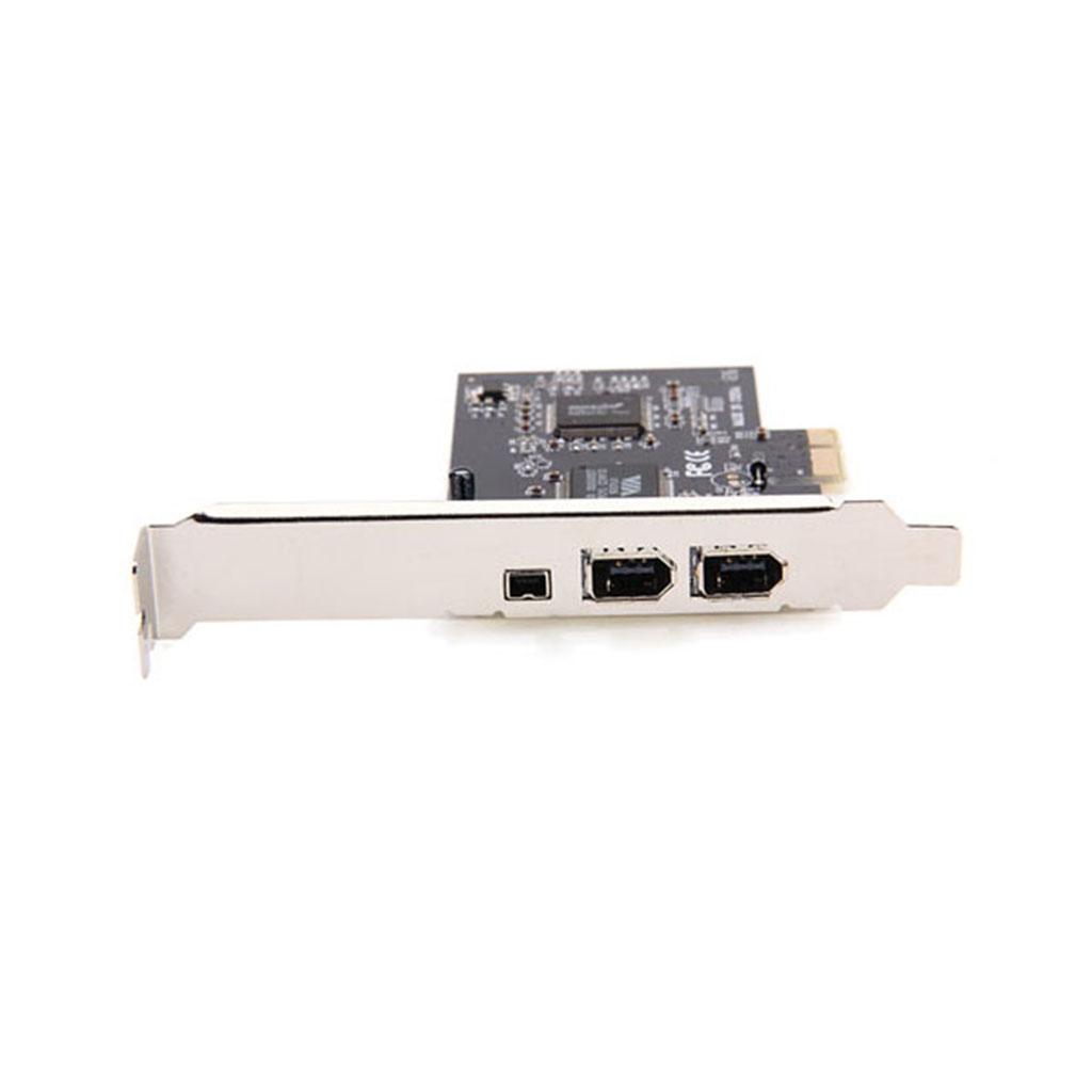 1Pcs PCIe x1 1394 Controller Adapter Card for Desktops