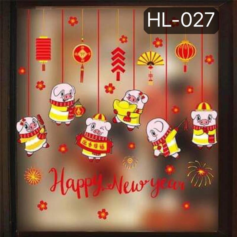 Decal trang trí tết