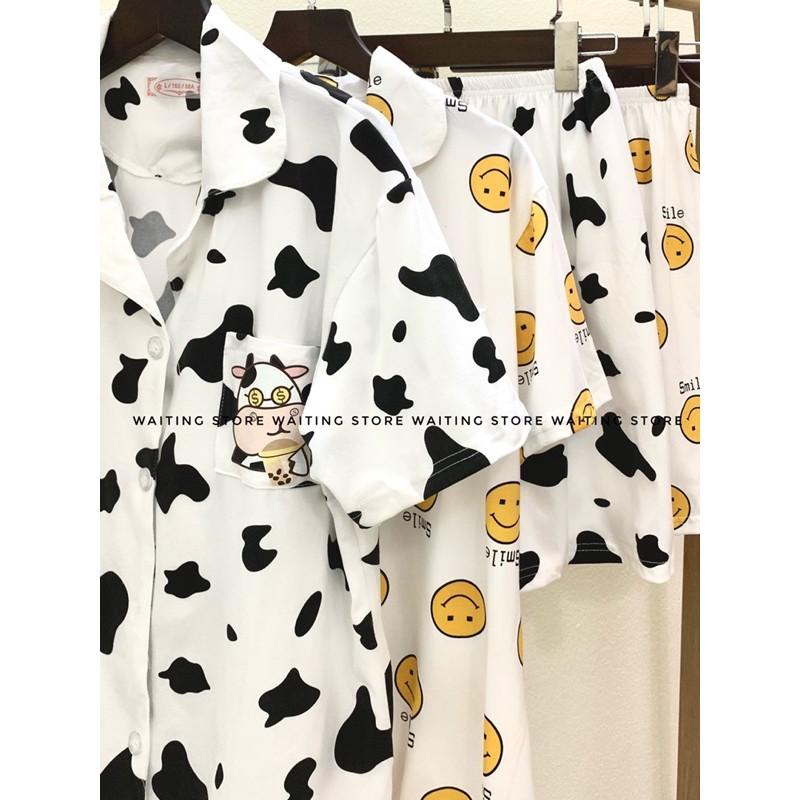 Pijama Mặc Nhà, Bộ Ngủ Nữ Ngắn Tay Nhiều Màu Họa Tiết Siêu Xinh CCCP01