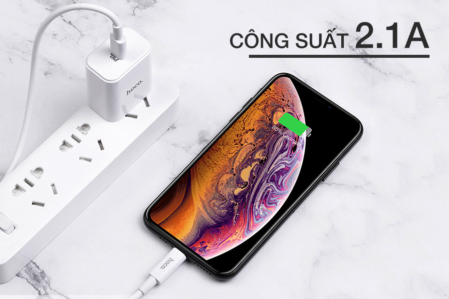 Bộ cốc sạc Hoco C71 kèm dây sạc nhanh PD18W cho iphone ipad - sạc nhanh quick charge 3.0 - hàng chính hãng