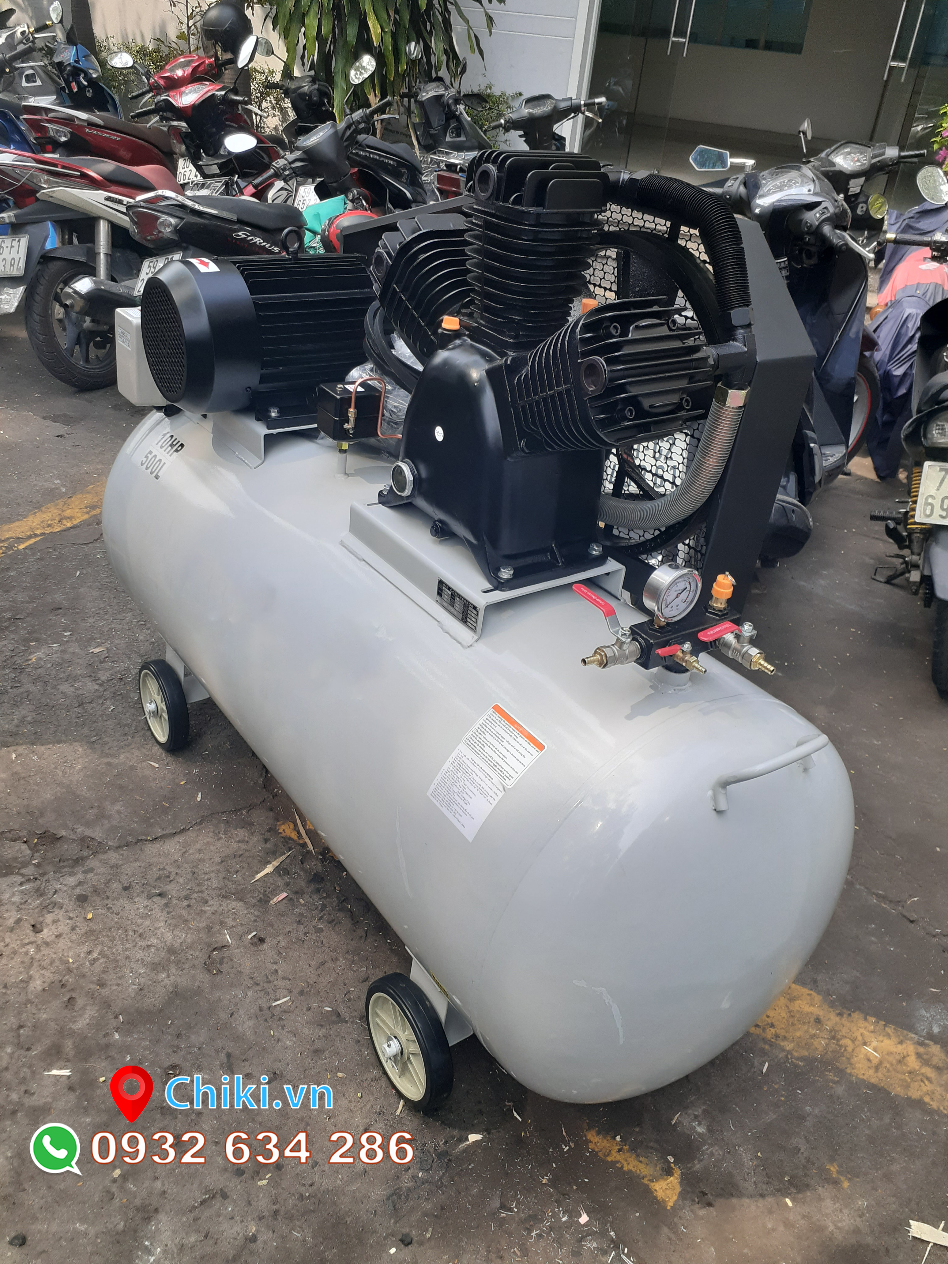 Máy nén khí 10HP - Bình tích 500L công suất lớn