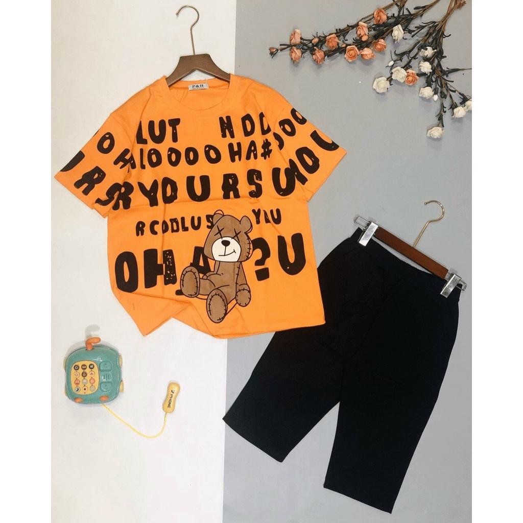 Set bộ đồ mặc nhà nữ quần lửng áo thun phong cách cho chị em KB FASHION