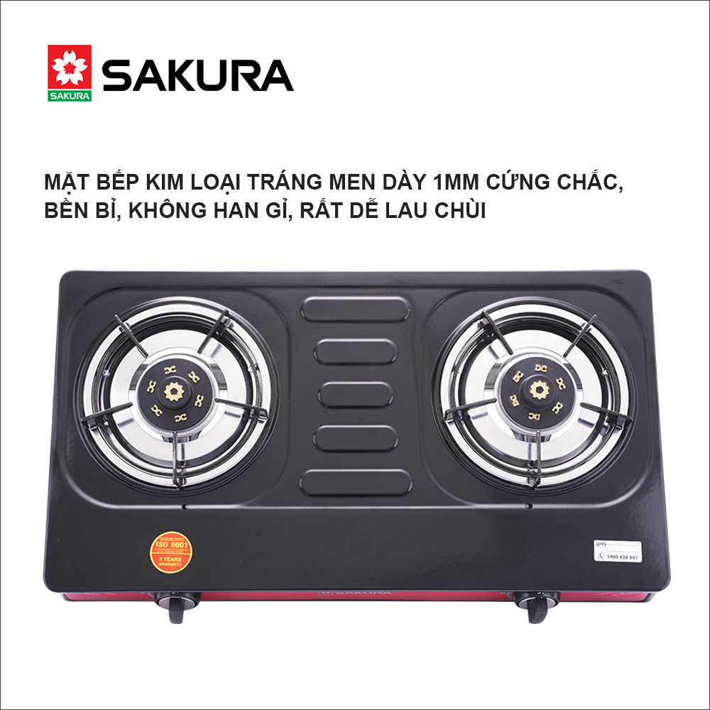 Bếp gas đôi SAKURA SA-2181EB_chính hãng Mekong