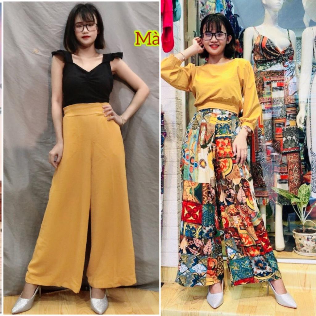 Quần lụa ống rộng