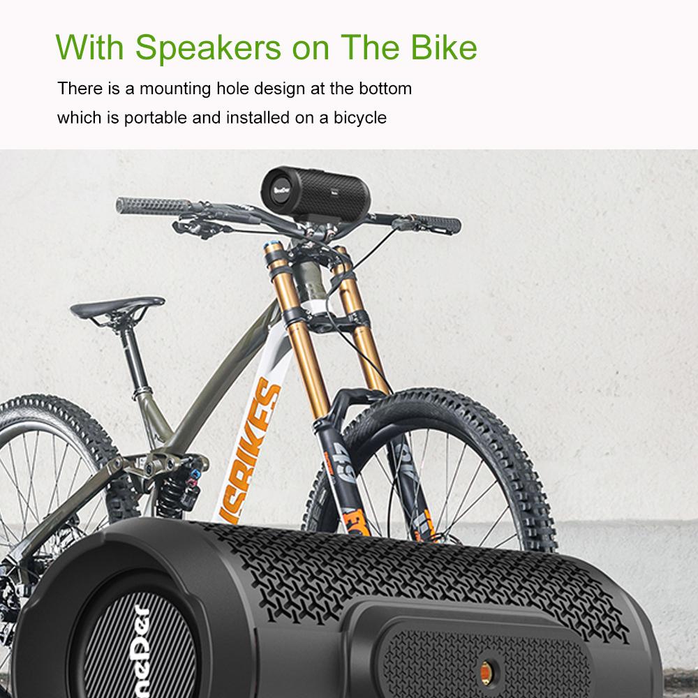 Loa Bluetooth không dây âm trầm nổi ngoài trời, Âm thanh âm thanh Hi-Fi Hi-Res không dây HiFi với đĩa U, FM, đèn LED nhiều màu sắc RGB Màu sắc: Oneder v10-black