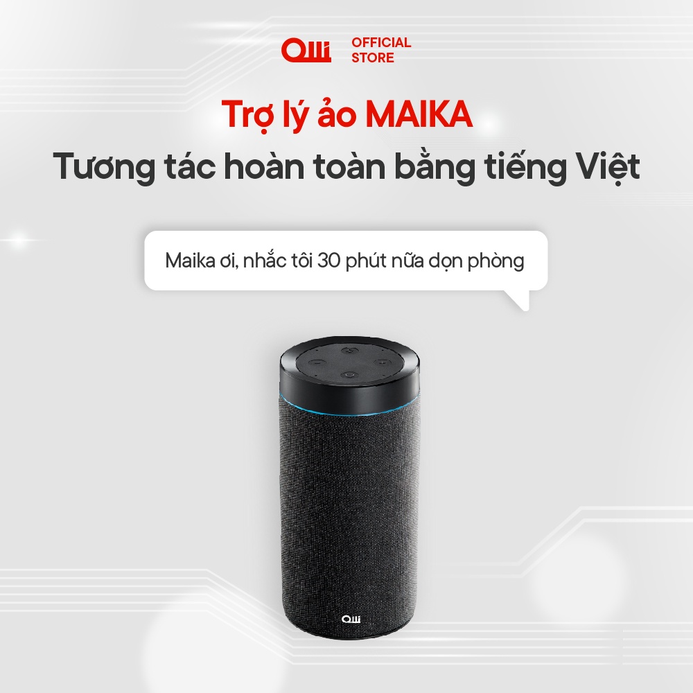 Loa thông minh OLLI Maika, Trợ lý ảo Tiếng Việt điều khiển thiết bị AKIA, Tuya, Yeelight, Có kho Nhạc và Truyện - Hàng chính hãng