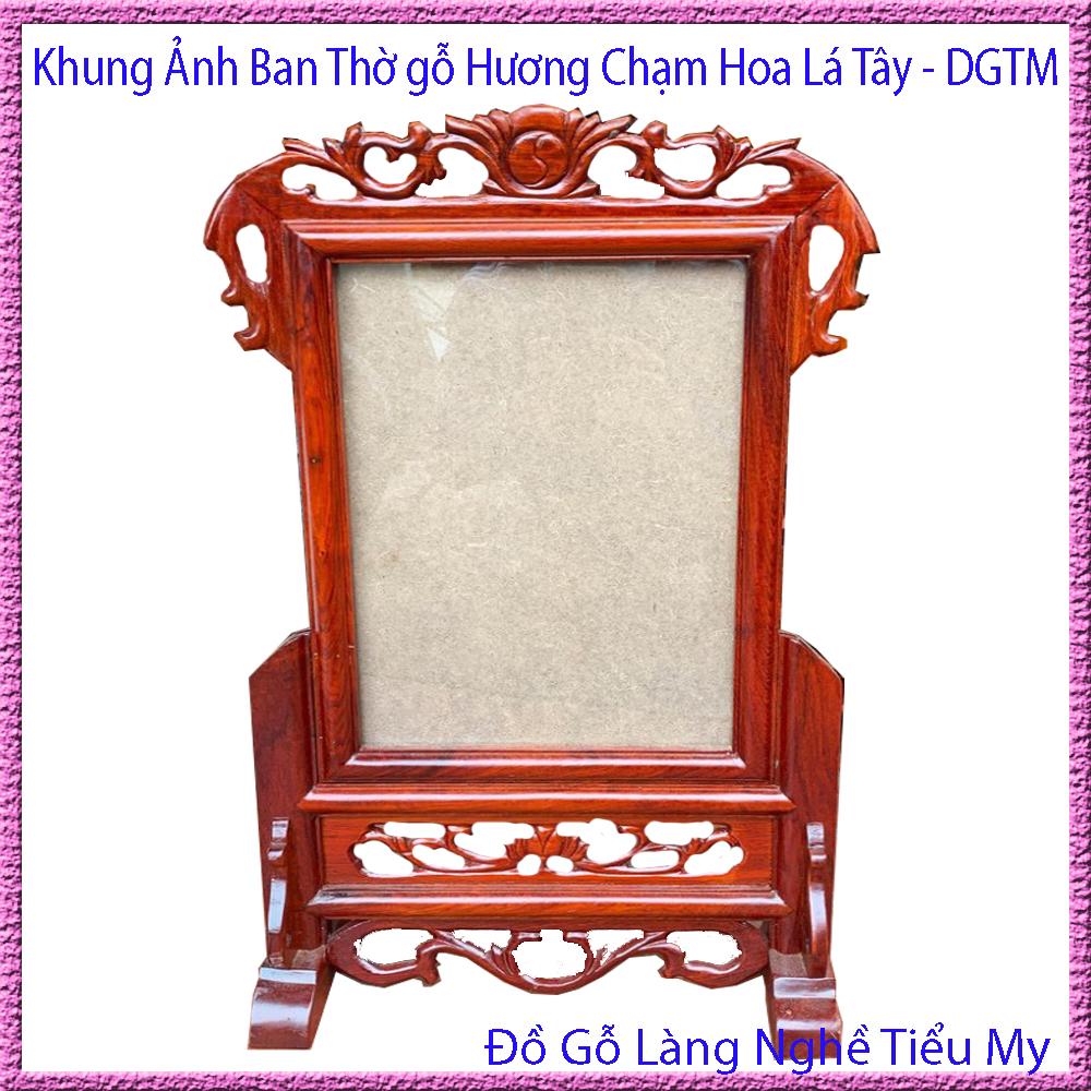 Khung Ảnh Ban Thờ gỗ Hương Chạm Hoa Lá Tây