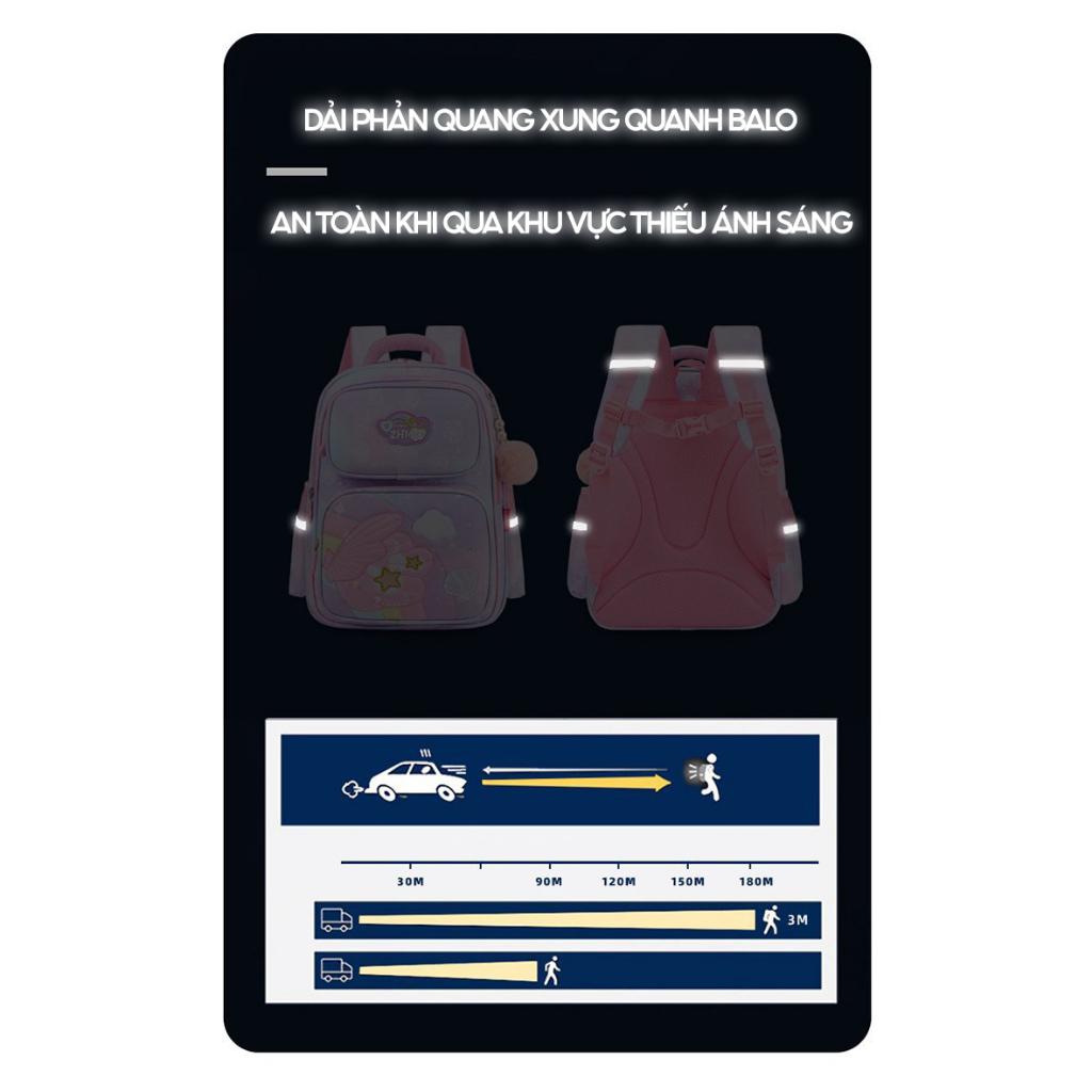 Balo học sinh tiểu học cho bé trai gái đi học cấp 1 màu galaxy dễ thương vải cao cấp chống nước 3118