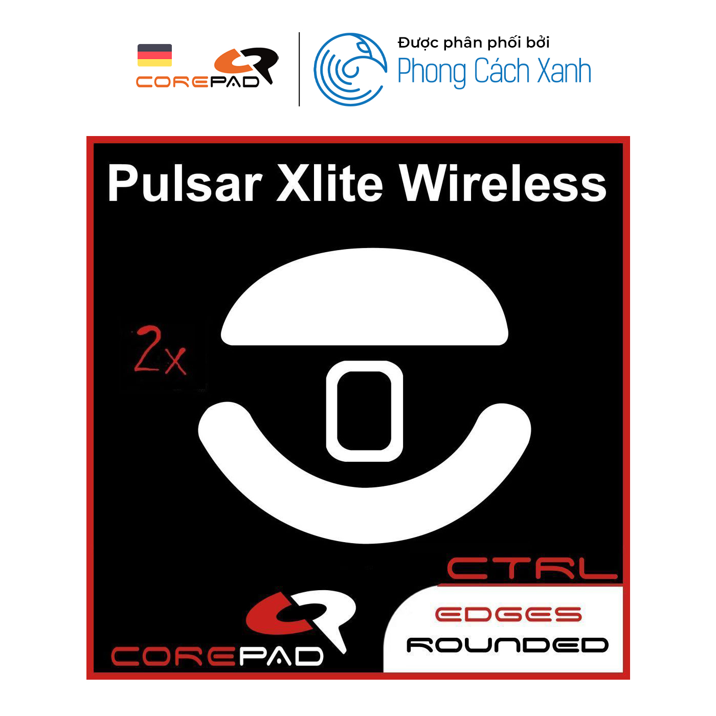 Feet chuột PTFE Corepad Skatez cho Pulsar Xlite V3 / Xlite V3 eS XLITE Wireless / Pulsar XLITE V2 Wireless / Pulsar XLITE V2 mini Wireless (2 bộ) - Hàng Chính Hãng