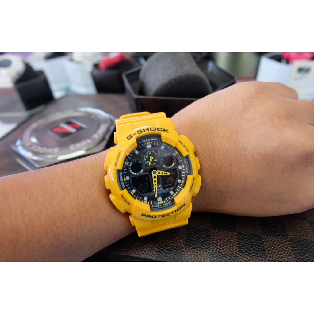 Đồng hồ nam dây nhựa G-SHOCK Casio Anh Khuê GA-100A-9ADR