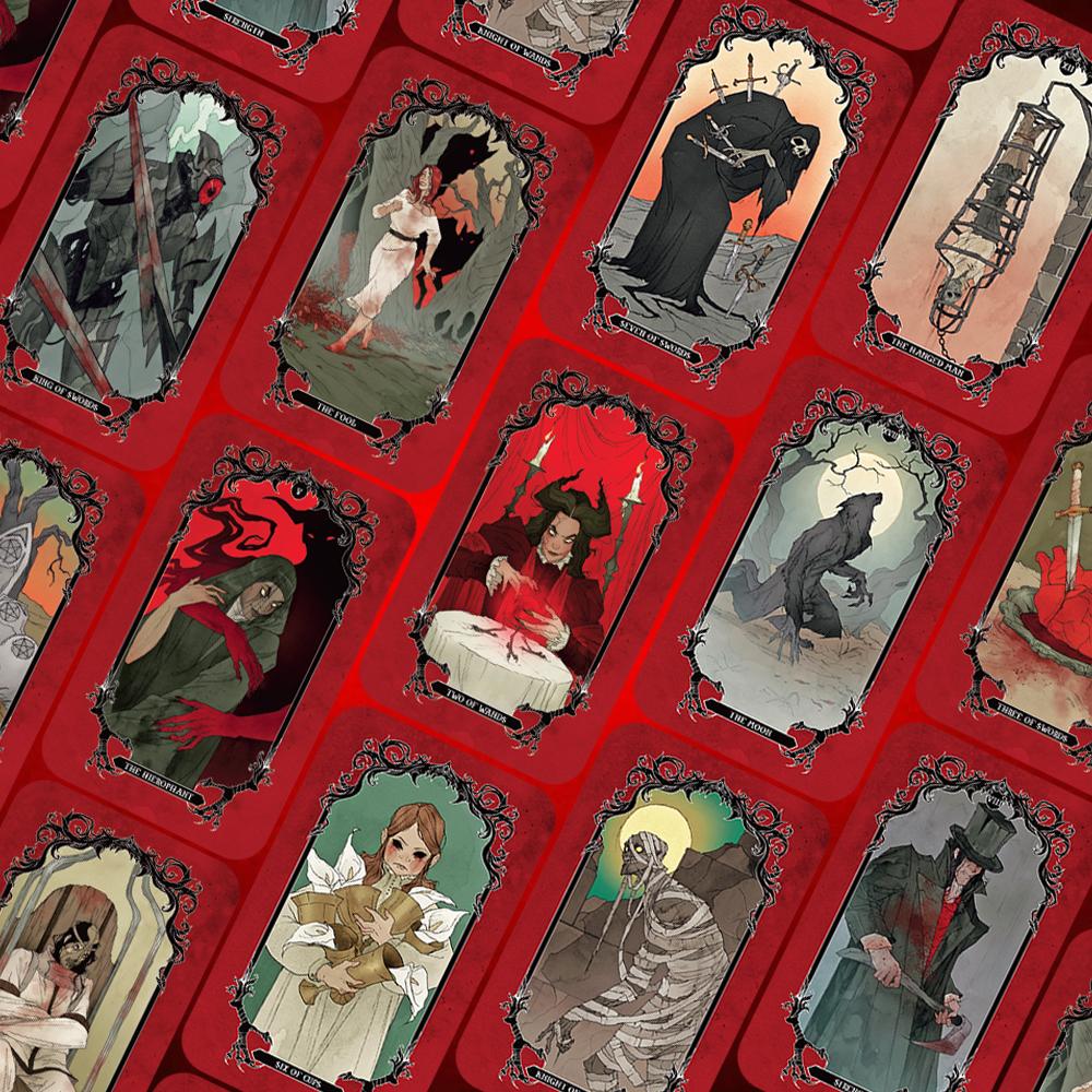 Sách - Boxset Horror Tarot Việt Hóa (Bộ Bài + Sách Hướng Dẫn)
