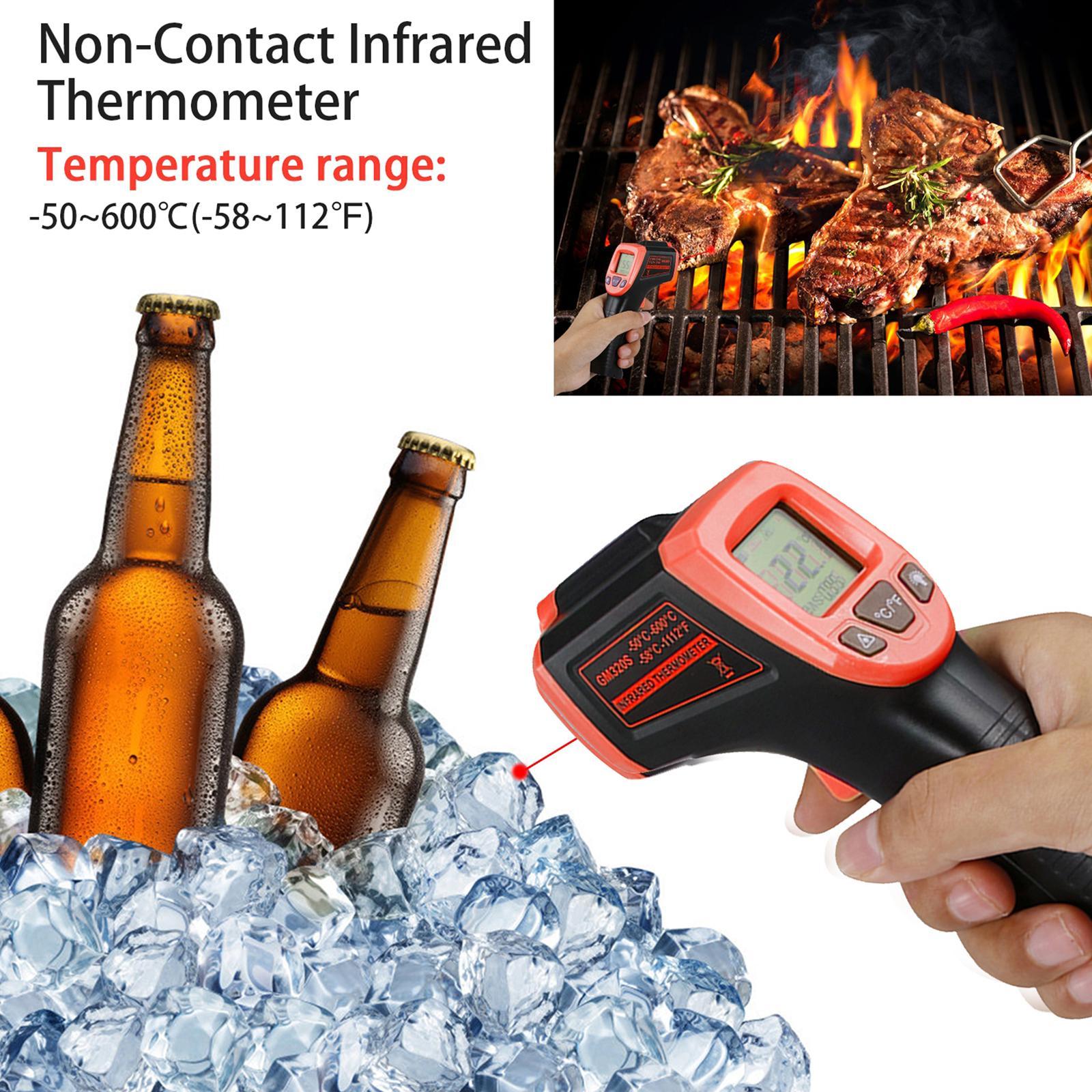 2 Pcs Digital Thermometer Infrared Handheld Temperature Non-Contact Home
