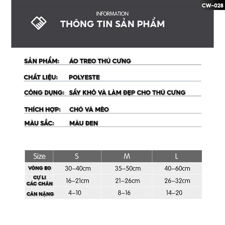 Túi Treo Hỗ Trợ Cắt Móng Chân Và Tắm Gội Cho Thú Cưng Võng Treo Spa Chó Mèo CW-028