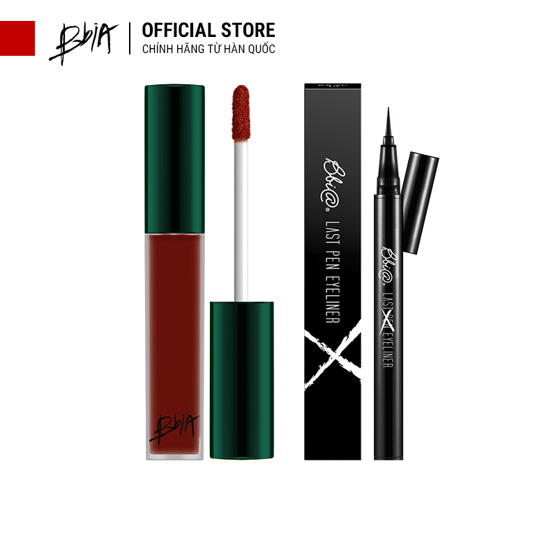 Combo Son Last Velvet Lip Tint (02, 25, 12 ,38,A5 ) và Bút kẻ mắt Bbia Last Pen Eyeliner