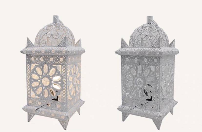 ĐÈN MORISK TINH DẦU MÀU TRẮNG