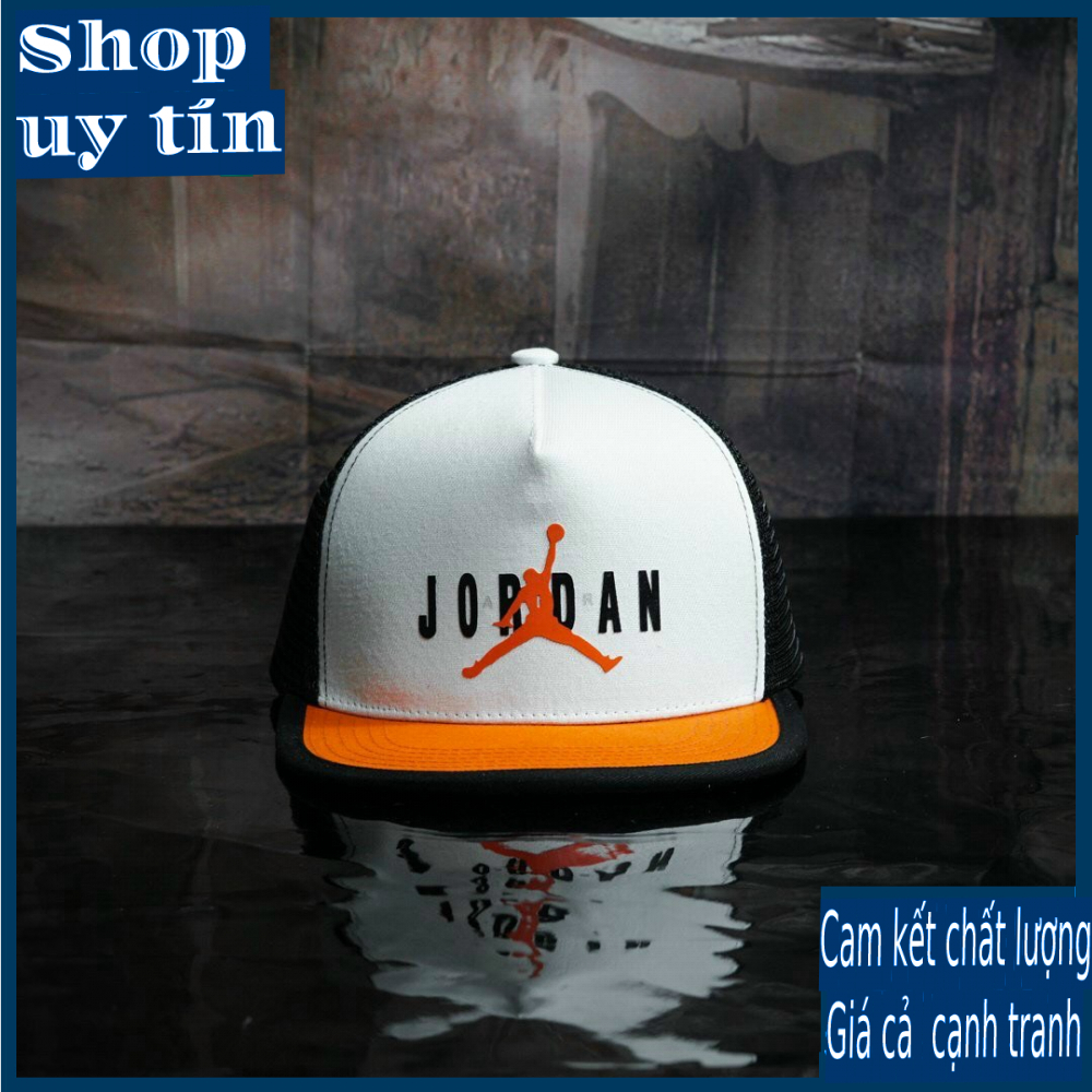 Freeship -  MŨ/NÓN KẾT LƯỠI TRAI SNAPBACK JD TRẮNG PHỐI CAM THỜI TRANG NAM NỮ CAO CẤP